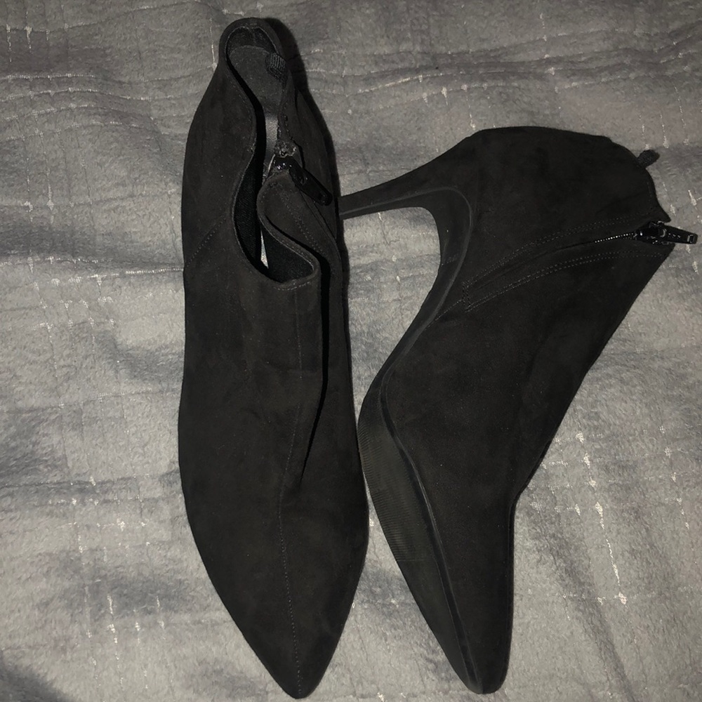 Black suede ankle boots